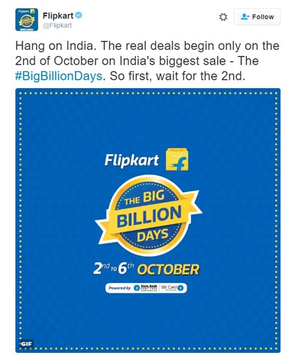 Flipkart's BBD Teaser