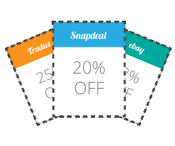 Apply Coupons with just a click at checkout while you shop at Myntra, Jabong, SnapDeal, ShopClues, Ebay India and 15 others.
